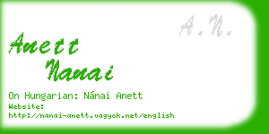 anett nanai business card