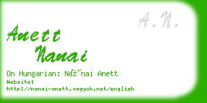 anett nanai business card